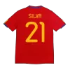 SILVA #21 Spain Retro Jersey Home Soccer Shirt 2010 - bestsoccerstore