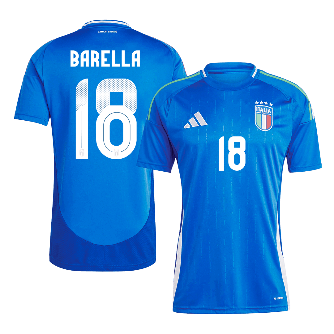 BARELLA #18 Italy Soccer Jersey Home Custom Shirt - bestsoccerstore
