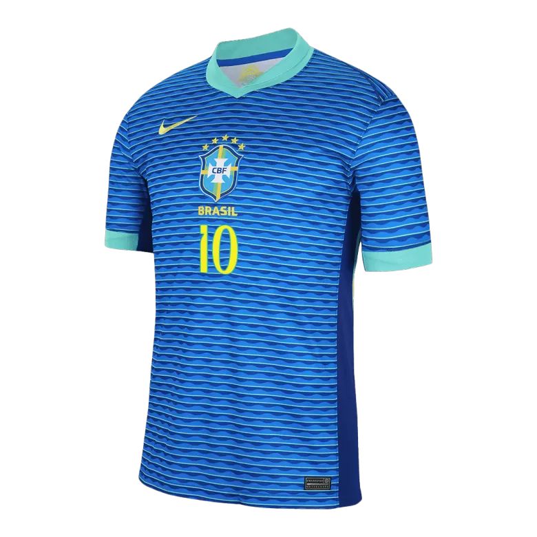 NEYMAR JR #10 Brazil Soccer Jersey Away Custom Shirt 2024 - bestsoccerstore