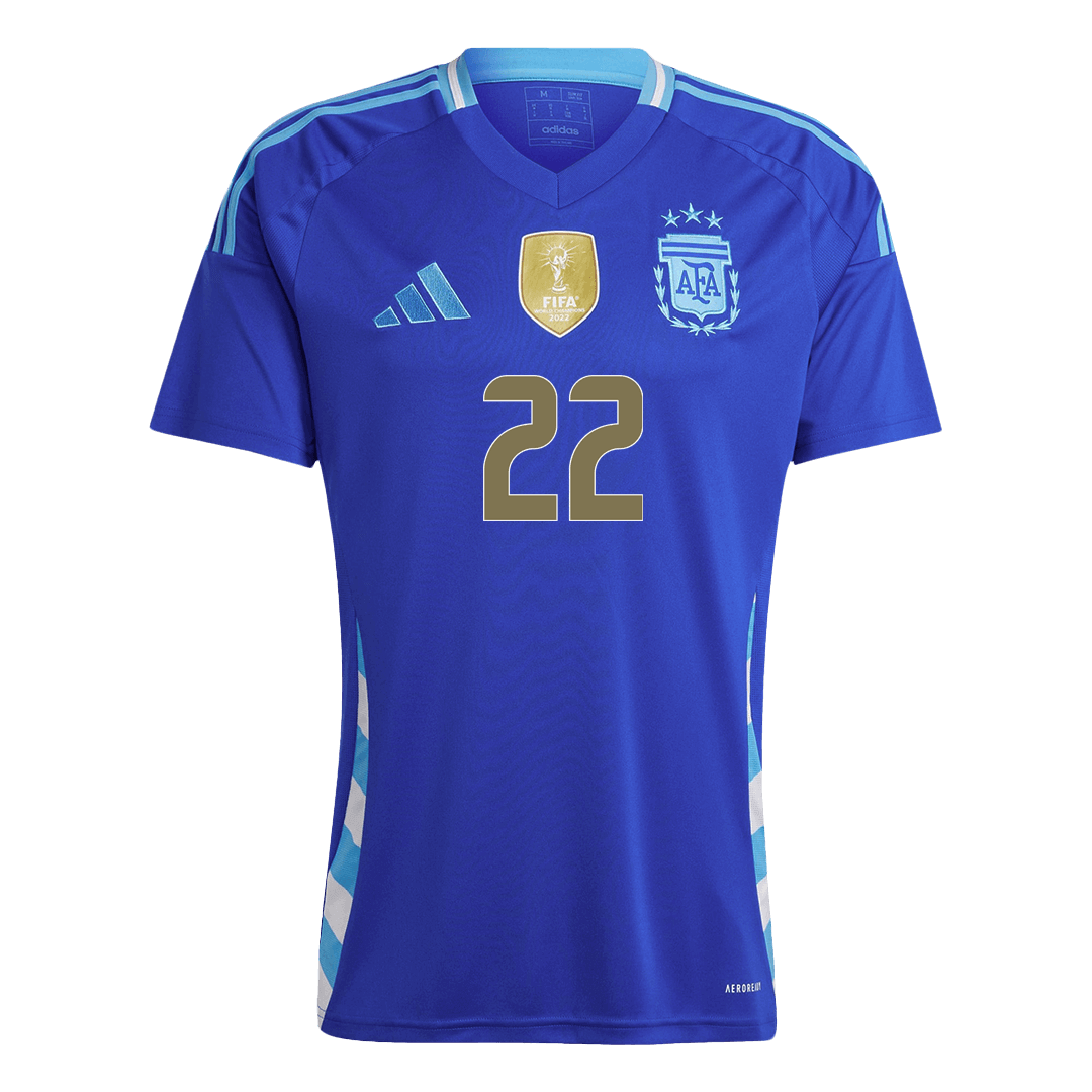 Argentina Jersey Custom L.MARTÍNEZ #22 Soccer Jersey Away - bestsoccerstore