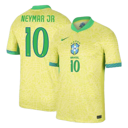 NEYMAR JR #10 Brazil Soccer Jersey Home Custom Shirt 2024 - bestsoccerstore