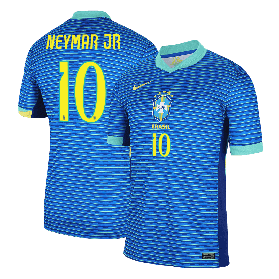 NEYMAR JR #10 Brazil Soccer Jersey Away Custom Shirt - bestsoccerstore
