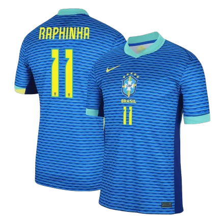 RAPHINHA #11 Brazil Soccer Jersey Away Custom Shirt 2024 - bestsoccerstore