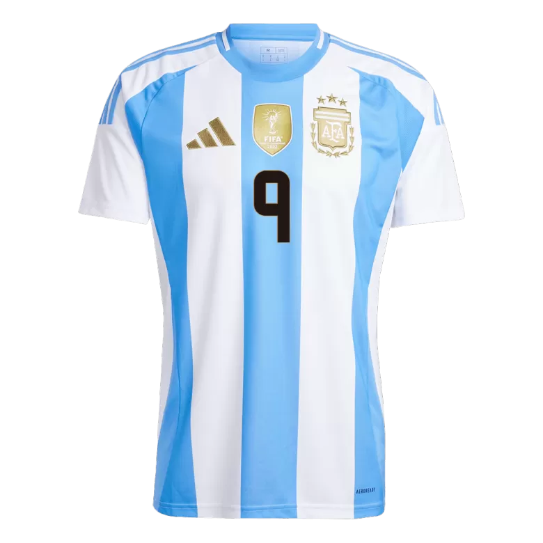 J.ALVAREZ #9 Argentina Soccer Jersey Home Custom Shirt 2024 - bestsoccerstore