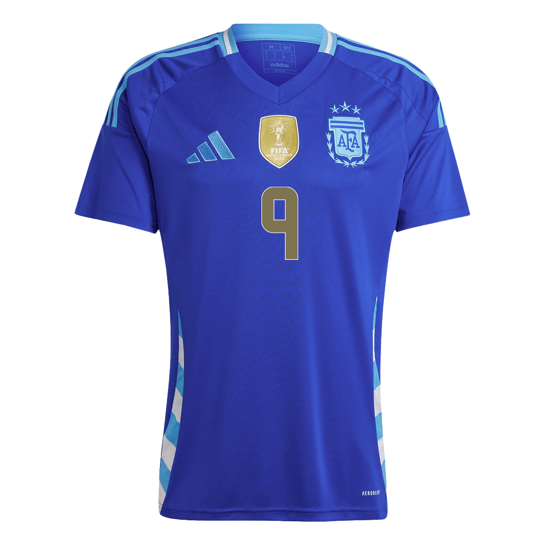 Argentina Jersey Custom J.ALVAREZ #9 Soccer Jersey Away