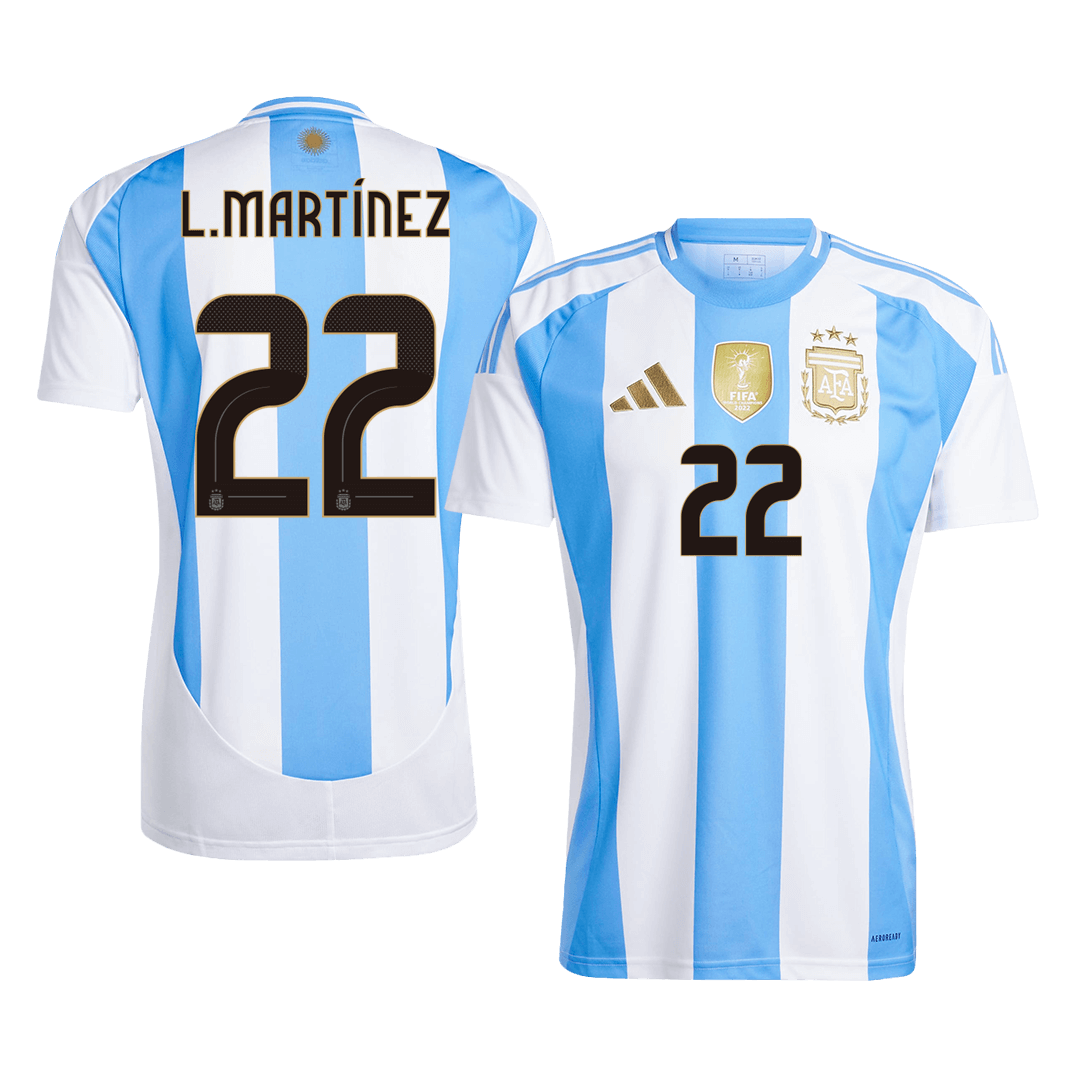 L.MARTÍNEZ #22 Argentina Home Soccer Jersey - bestsoccerstore