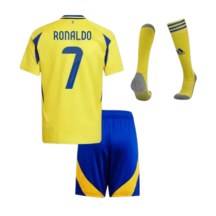Kids Al Nassr RONALDO #7 Home Full Soccer Kits2024/25 ACL - bestsoccerstore