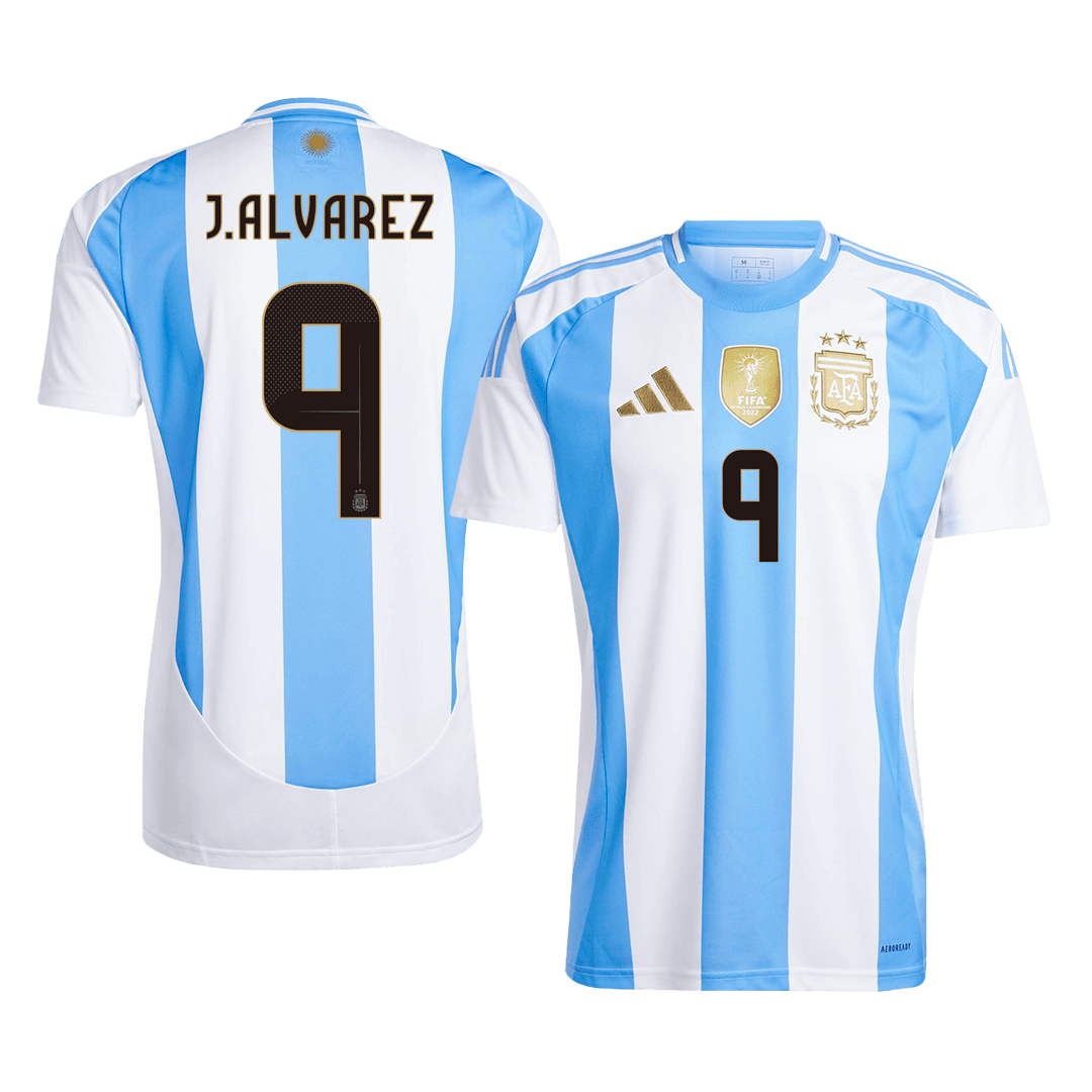 Argentina Jersey Custom J.ALVAREZ #9 Soccer Jersey Home - bestsoccerstore