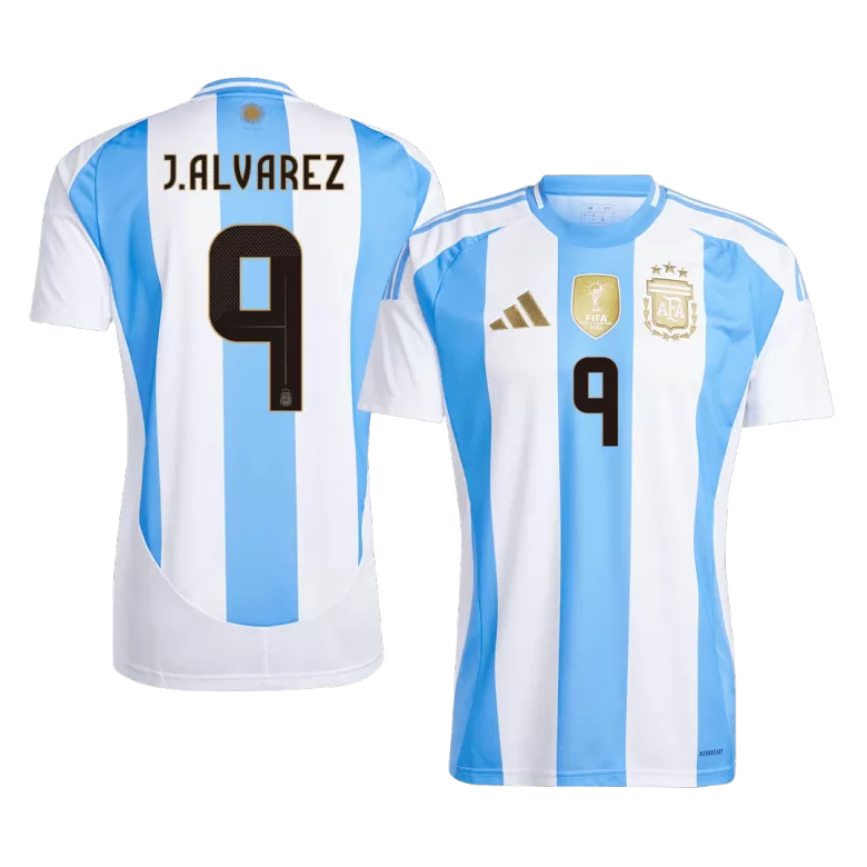 J.ALVAREZ #9 Argentina Soccer Jersey Home Custom Shirt 2024 - bestsoccerstore