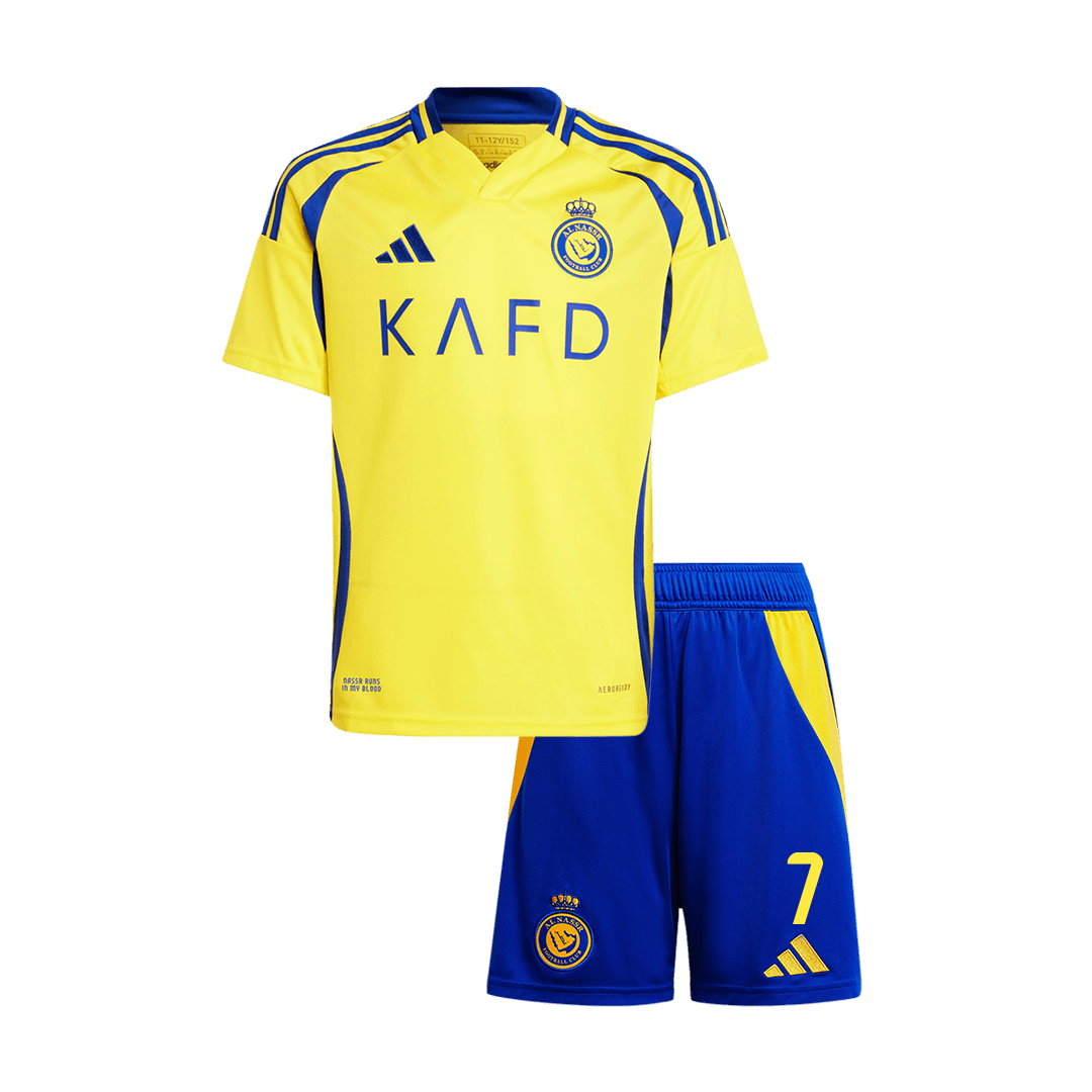 Kids Al Nassr RONALDO #7 Home Soccer Kits