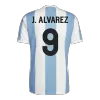 J.ALVAREZ #9 Argentina Soccer Jersey Custom Shirt 2024 50th Anniversary - bestsoccerstore