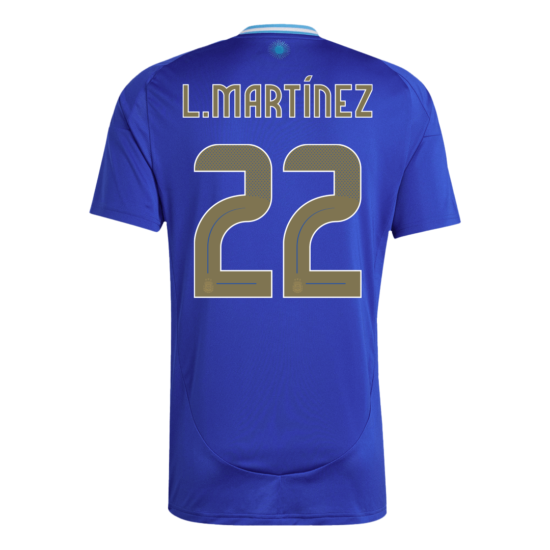 Argentina Jersey Custom L.MARTÍNEZ #22 Soccer Jersey Away - bestsoccerstore