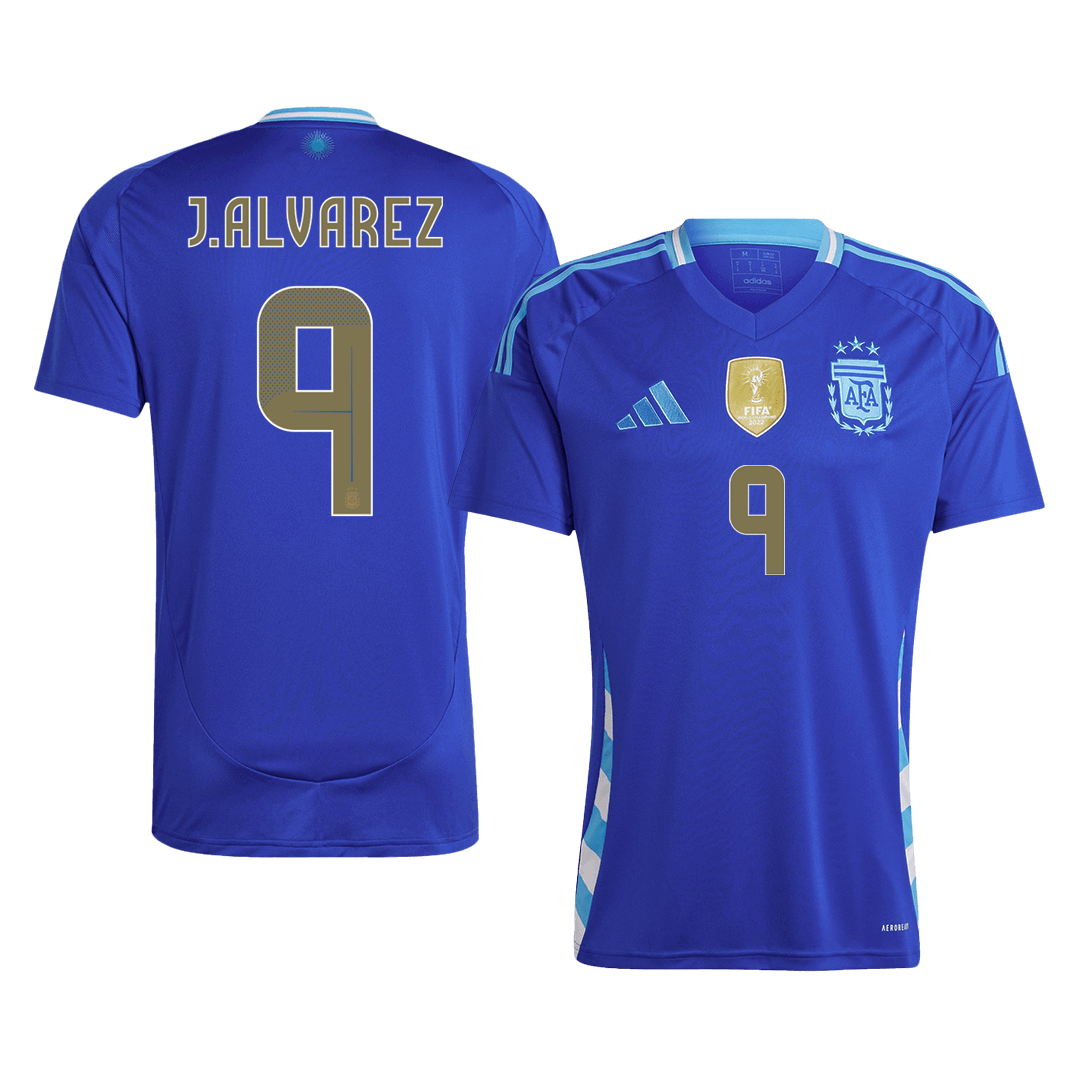 Argentina Jersey Custom J.ALVAREZ #9 Soccer Jersey Away - bestsoccerstore