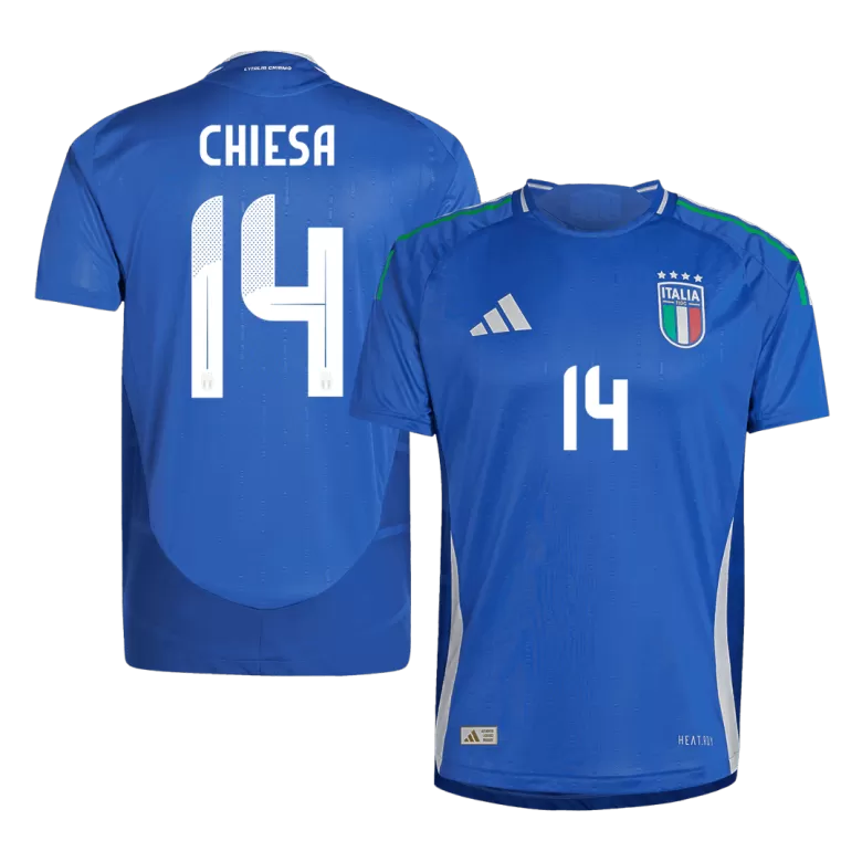 Authentic CHIESA #14 Soccer Jersey Italy Home Shirt 2024 - bestsoccerstore