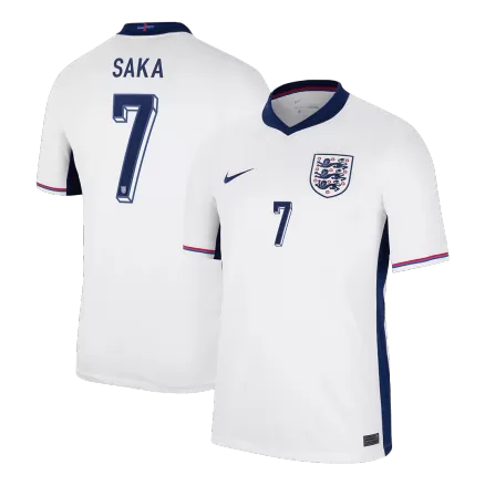 England Jersey Custom SAKA #7 Soccer Jersey Home 2024 - bestsoccerstore