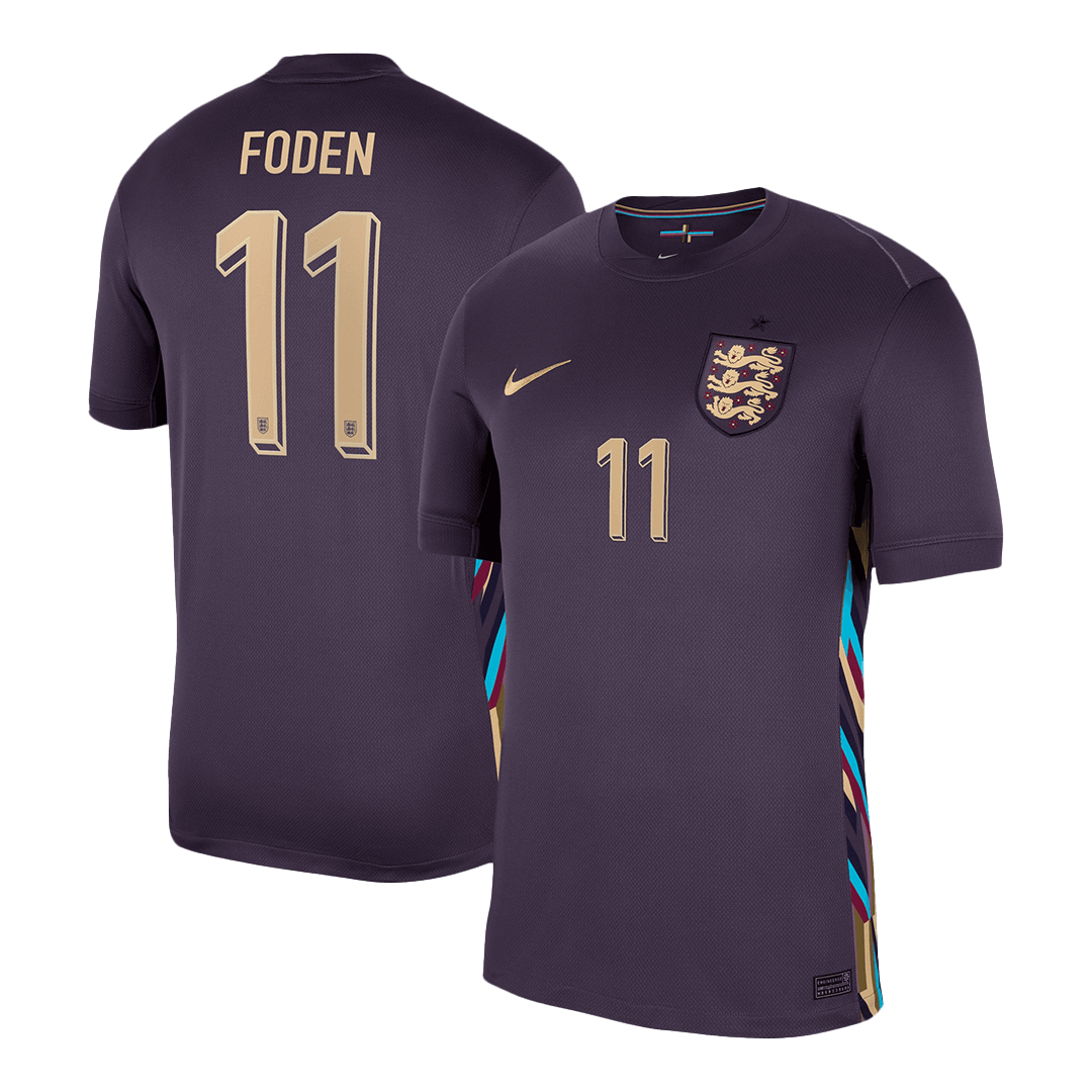 England Jersey Custom FODEN #11 Soccer Jersey Away - bestsoccerstore