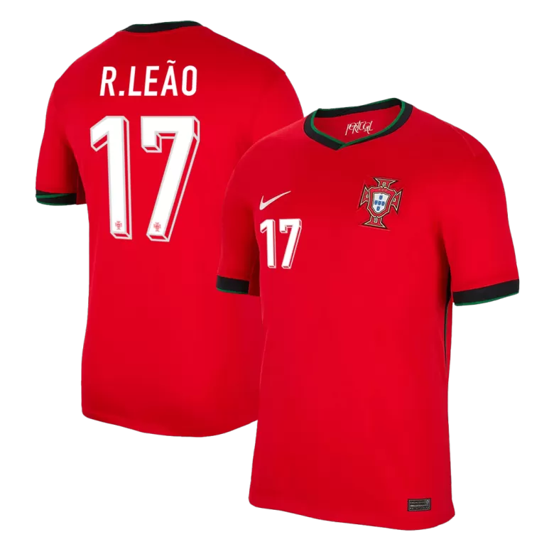 Portugal Jersey Custom R.LEÃO #17 Soccer Jersey Home 2024 - bestsoccerstore