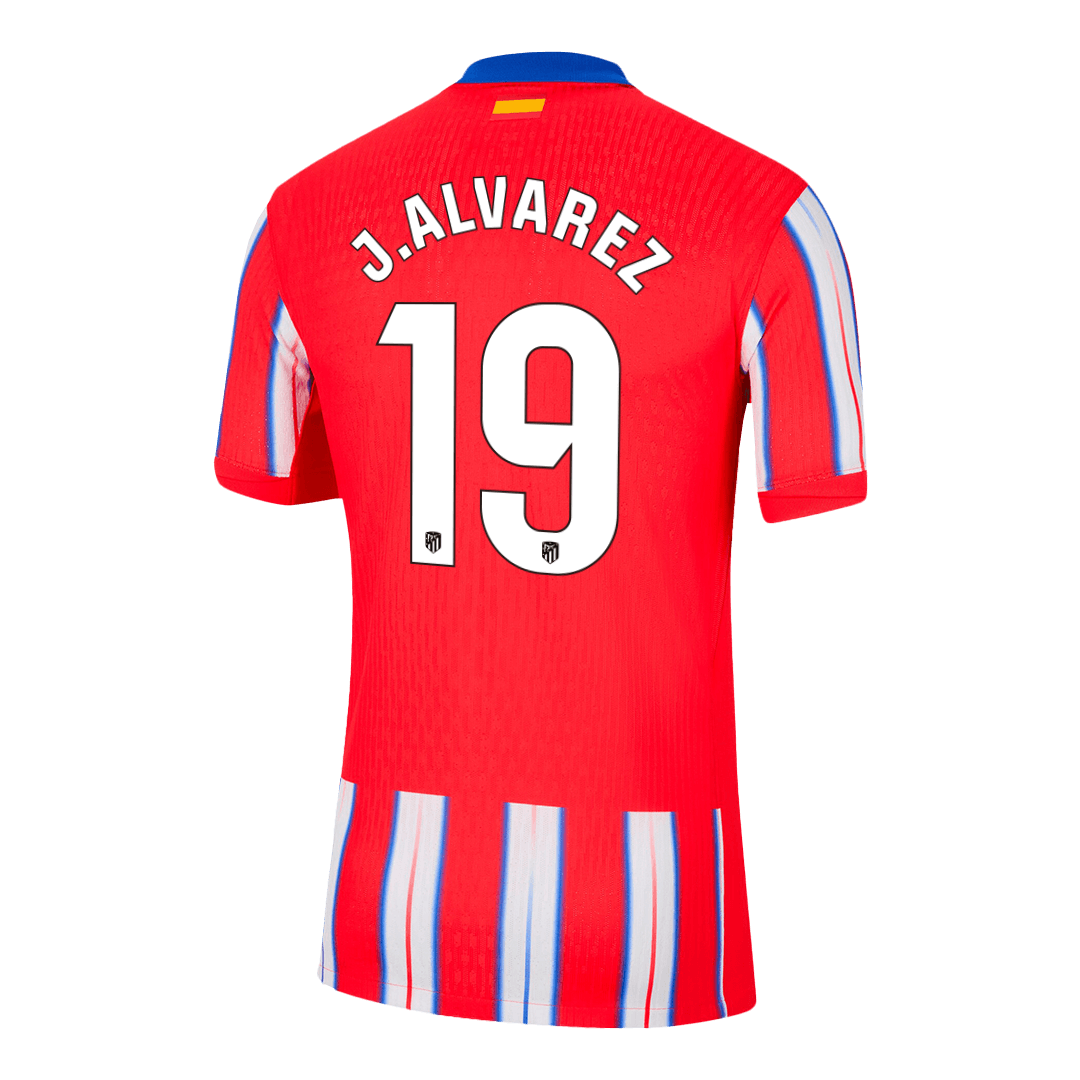 Atletico Madrid J.ALVAREZ #19 Home Custom Player Version Soccer Jersey