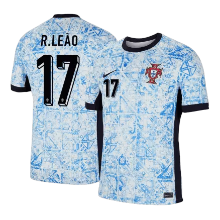 R.LEÃO #17 Portugal Soccer Jersey Away Custom Shirt 2024 - bestsoccerstore