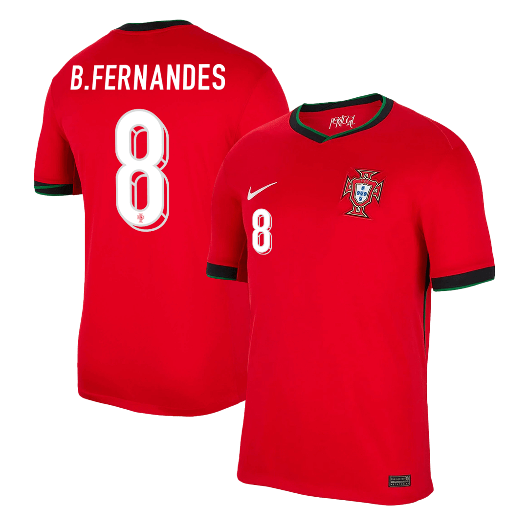 Portugal Jersey Custom B.FERNANDES #8 Soccer Jersey Home - bestsoccerstore