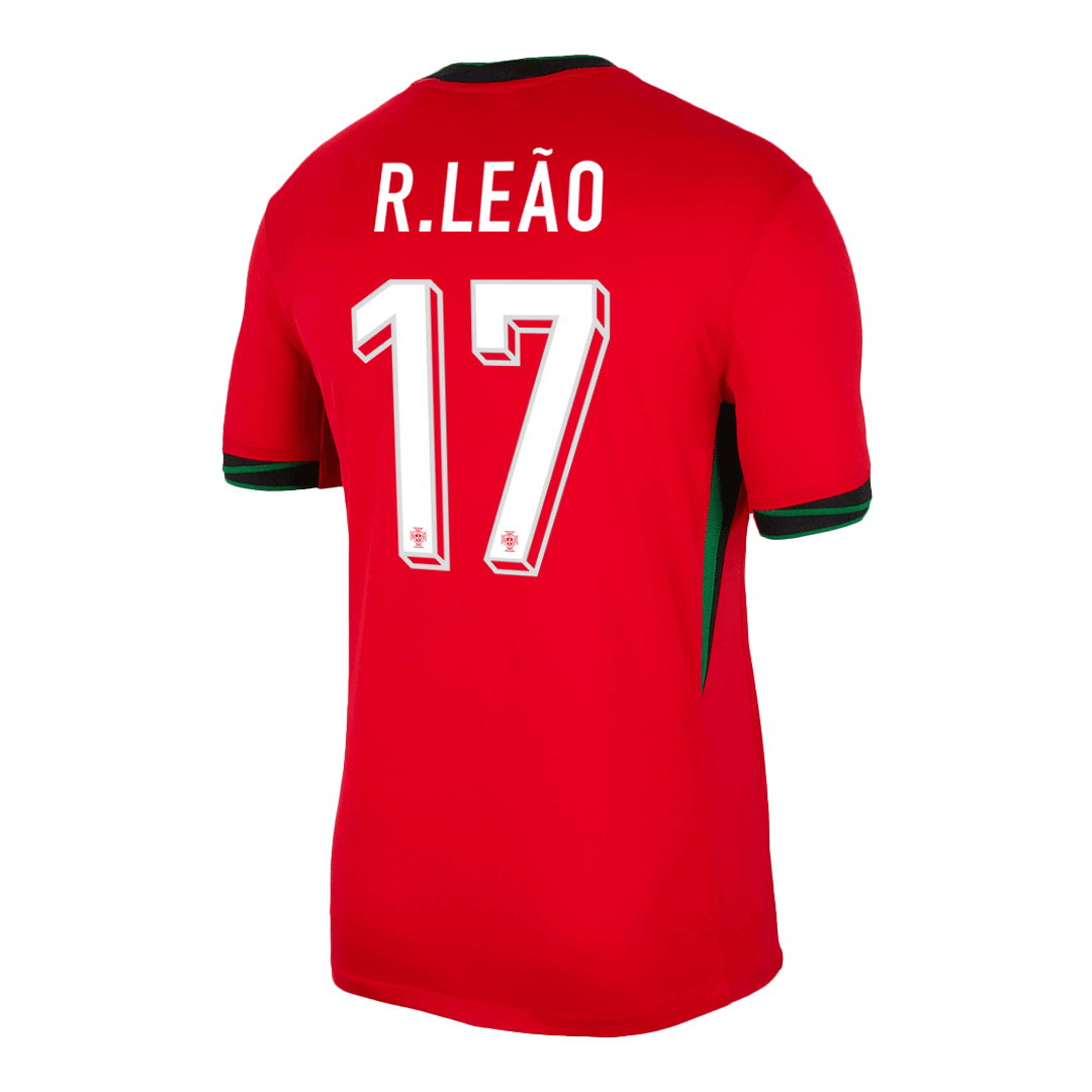 Portugal Jersey Custom R.LEÃO #17 Soccer Jersey Home
