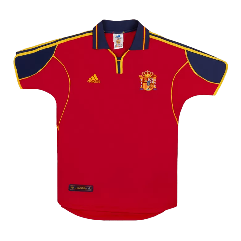 Spain Retro Jersey Home Soccer Shirt 2000 - bestsoccerstore