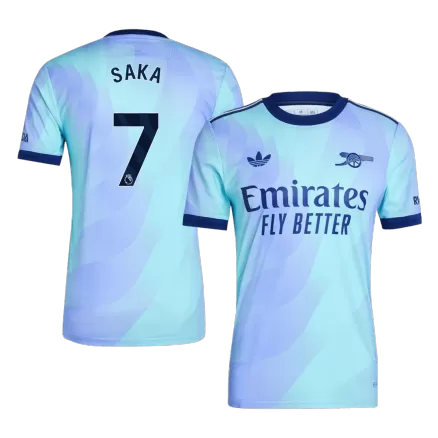 Authentic SAKA #7 Soccer Jersey Arsenal Third Away Shirt 2024/25 - bestsoccerstore