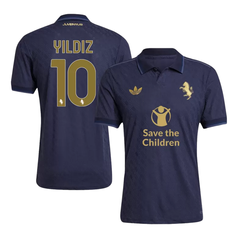 Authentic YILDIZ #10 Soccer Jersey Juventus Third Away Shirt 2024/25 Save The Children Sponsor - bestsoccerstore