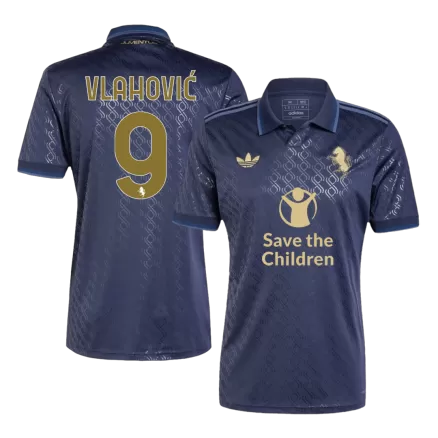 VLAHOVIĆ #9 Juventus Soccer Jersey Third Away Custom Shirt 2024/25 Save The Children Sponsor - bestsoccerstore