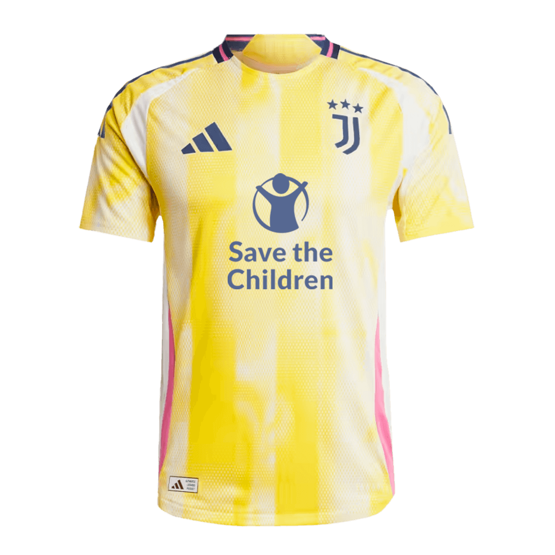 Juventus Away Custom Player Version Soccer Jersey - Save The Children Sponsor - bestsoccerstore
