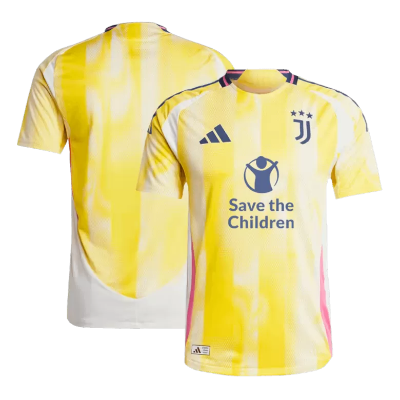 Authentic Soccer Jersey Juventus Away Shirt 2024/25 Save The Children Sponsor - bestsoccerstore