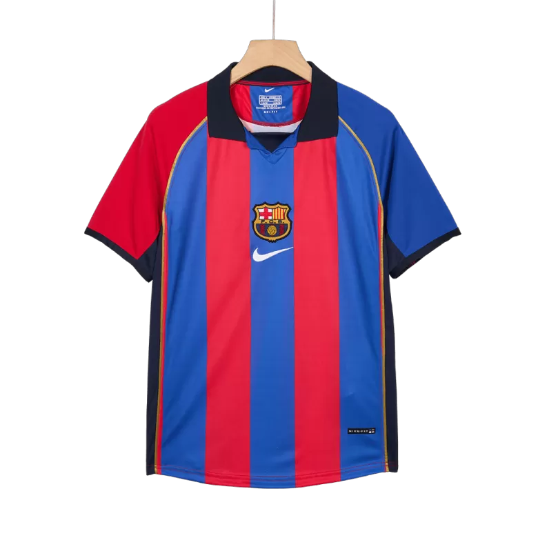 XAVI #6 Barcelona Retro Jersey Home Soccer Shirt 2001/02 - bestsoccerstore