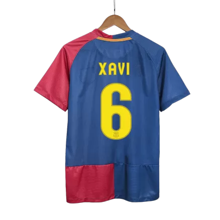 XAVI #6 Barcelona Retro Jersey Home Soccer Shirt 2008/09 UCL Final - bestsoccerstore