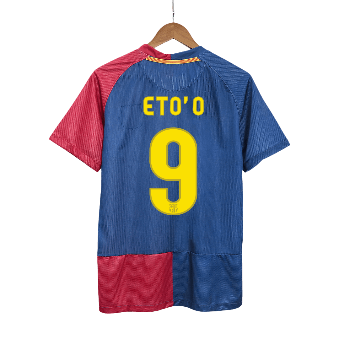 ETO'O #9 Barcelona Retro Jersey Home Soccer Shirt 2008/09 UCL Final - bestsoccerstore