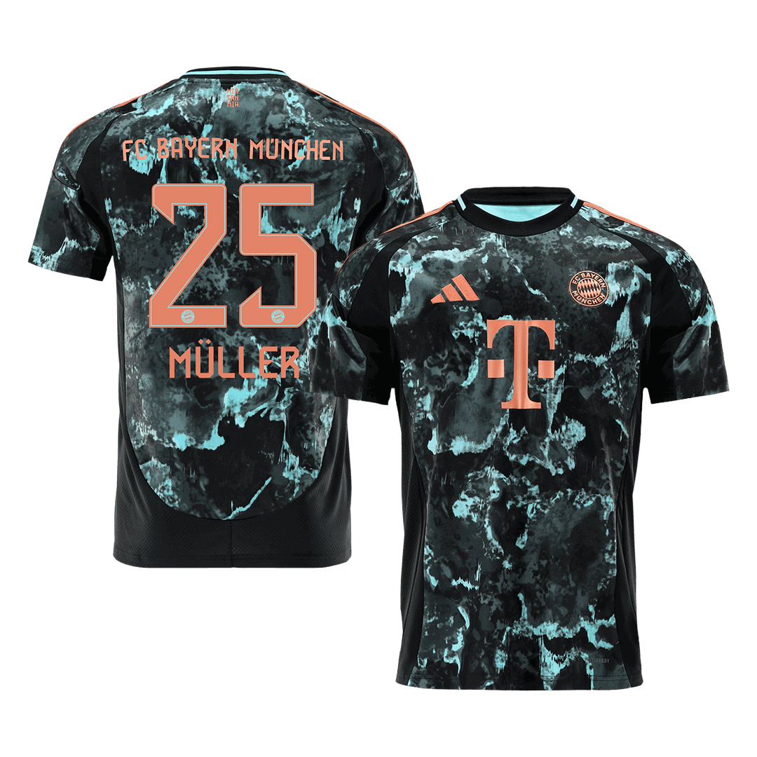 Bayern Munich MÜLLER #25 Soccer Jersey Away Custom Shirt - bestsoccerstore