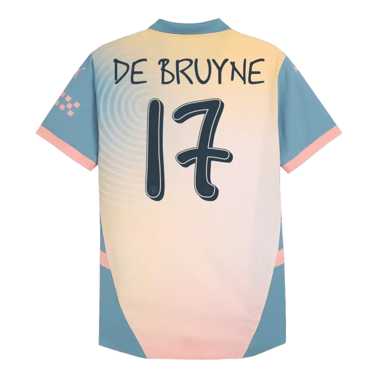 Authentic DE BRUYNE #17 Soccer Jersey Manchester City Fourth Away Shirt 2024/25 Definitely City - bestsoccerstore