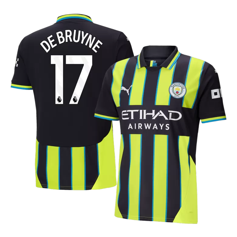 DE BRUYNE #17 Manchester City Soccer Jersey Away Custom Shirt 2024/25 - bestsoccerstore