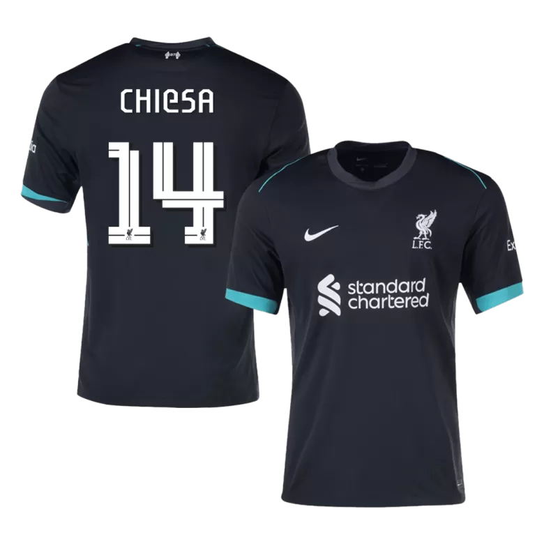 Liverpool Jersey Custom CHIESA #14 Soccer Jersey Away 2024/25 -UCL - bestsoccerstore