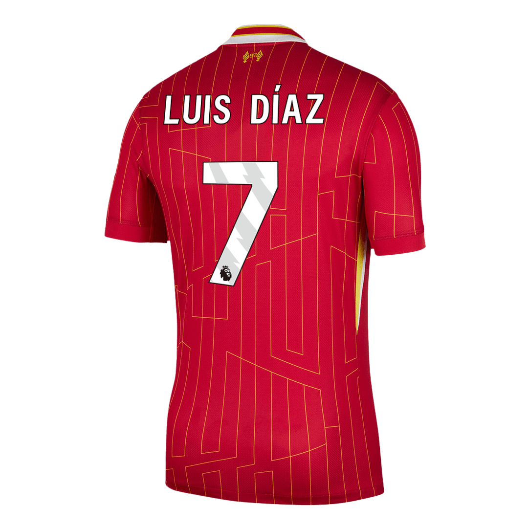LUIS DÍAZ #7 Liverpool Soccer Jersey Home Custom Shirt - bestsoccerstore