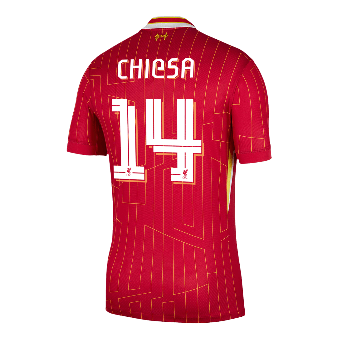 CHIESA #14 Liverpool Soccer Jersey Home Custom Shirt - UCL - bestsoccerstore