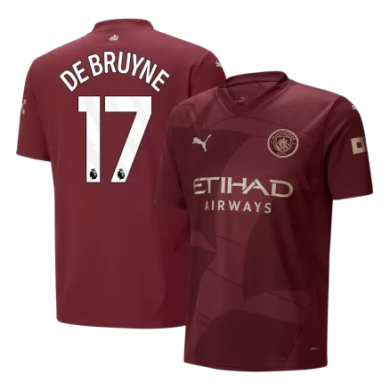 DE BRUYNE #17 Manchester City Soccer Jersey Third Away Custom Shirt 2024/25 - bestsoccerstore