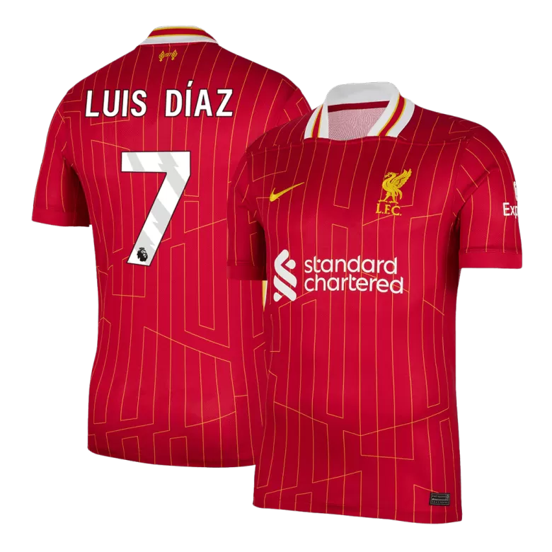 Liverpool Jersey Custom LUIS DÍAZ #7 Soccer Jersey Home 2024/25 - bestsoccerstore