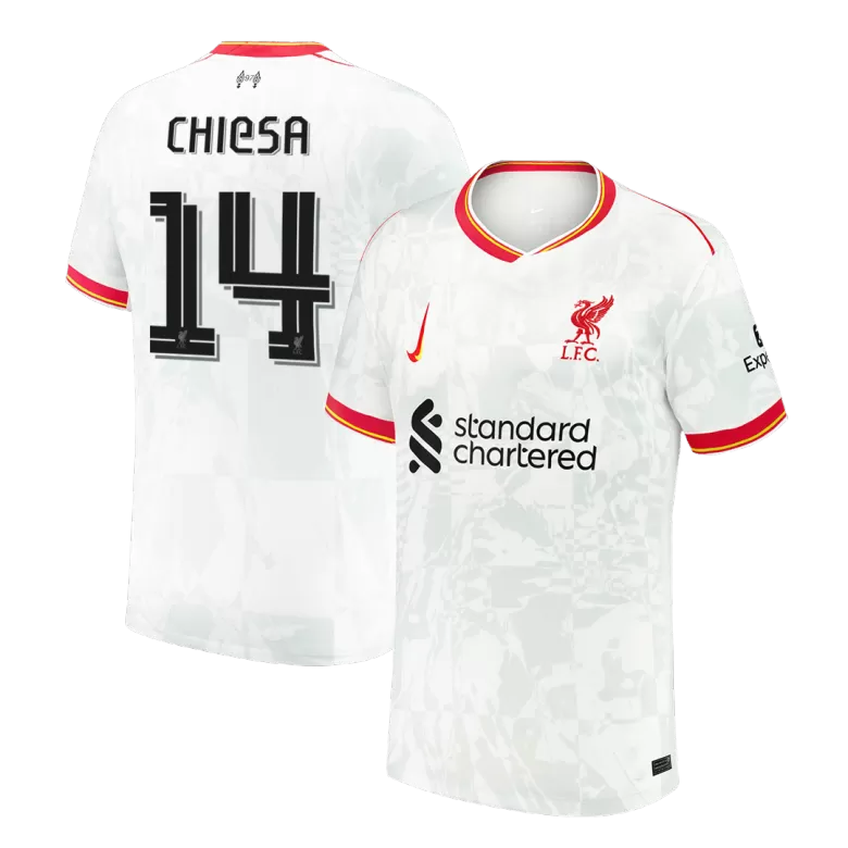 CHIESA #14 Liverpool Soccer Jersey Third Away Custom Shirt 2024/25 -UCL - bestsoccerstore