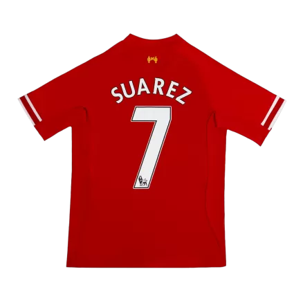 SUAREZ #7 Liverpool Retro Jersey Home Soccer Shirt 2013/14 - bestsoccerstore