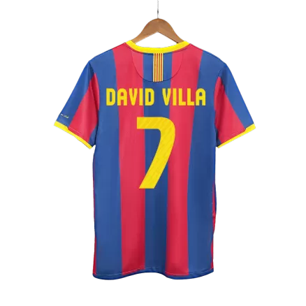 DAVID VILLA #7 Barcelona Retro Jersey Home Soccer Shirt 2010/11 - bestsoccerstore