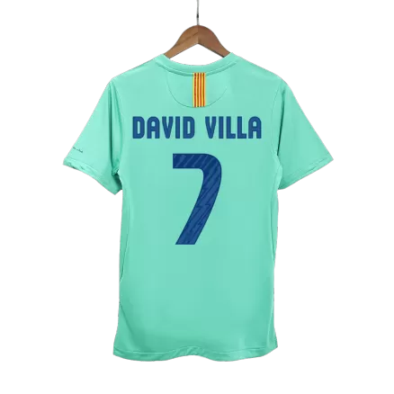 DAVID VILLA #7 Barcelona Retro Jersey Away Soccer Shirt 2010/11 - bestsoccerstore