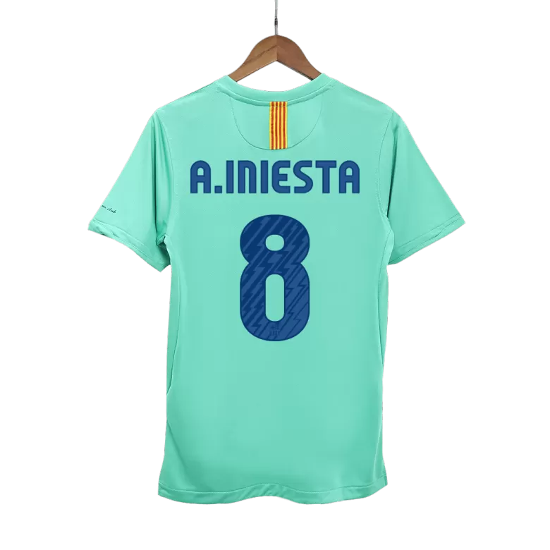 A.INIESTA #8 Barcelona Retro Jersey Away Soccer Shirt 2010/11 - bestsoccerstore