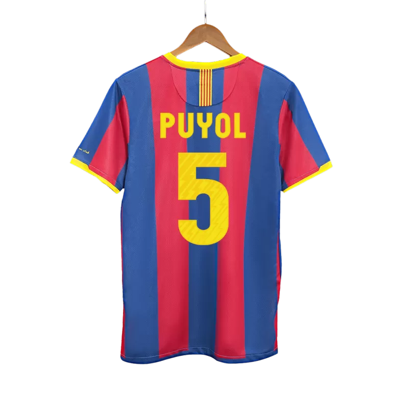 PUYOL #5 Barcelona Retro Jersey Home Soccer Shirt 2010/11 - bestsoccerstore