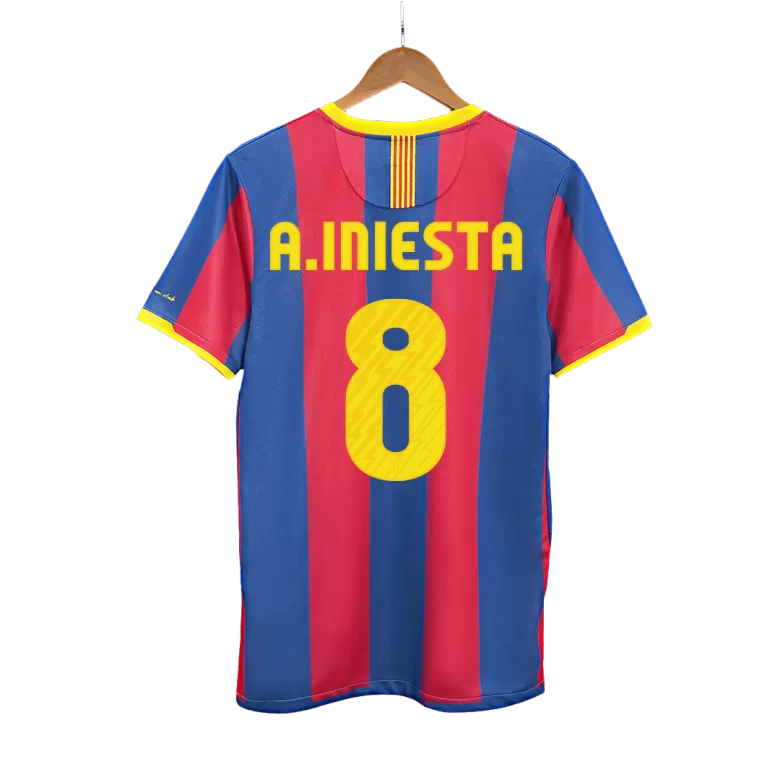 A.INIESTA #8 Barcelona Retro Jersey Home Soccer Shirt 2010/11 - bestsoccerstore