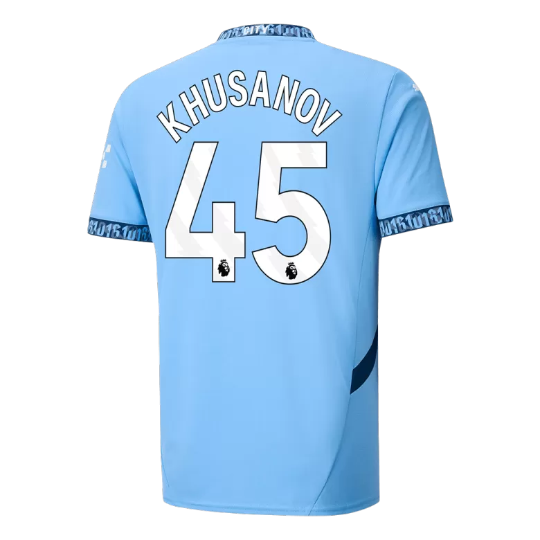 Manchester City Jersey Custom KHUSANOV #45 Soccer Jersey Home 2024/25 - bestsoccerstore